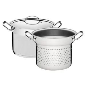 Jogo Cozi-Pasta Aço Inox 7,8L com Fundo Triplo Professional