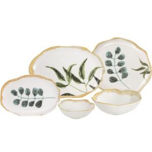 Baixela 05 pecas organica leaves