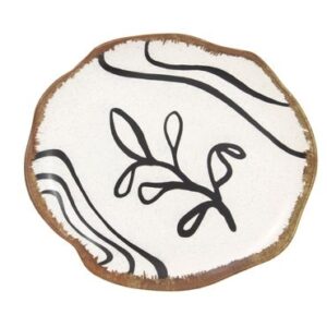 Travessa ceramica organica craft 33x30cm