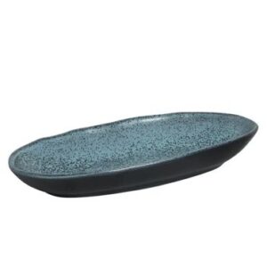 Travessa Oval Funda De 32x16cm Em Stoneware - Orgânico Night Sky
