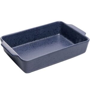 Refratário De 35x22x7cm Azul Matte Em Cerêmica - Mist